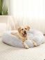 Preview: SLPRO Hundebett rund Hundekissen Hundesofa Katzenbett Donut waschbar (Ø 70 cm Außendurchmesser (L), hellgrau