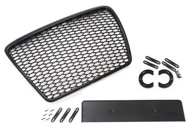 Frontgrill Sport schwarz mit Kennzeichenhalter für Audi A6 4F Vor-Facelift