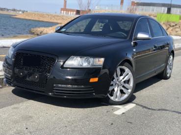 Sportgrill Frontgrill Kühlergrill Wabengrill Passend für Audi A6 4F 05-08 Wabengrill Sport Front Grill Spiegelkappen Alu Look