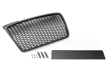 Frontgrill Sport schwarz mit Kennzeichenhalter passend für den Audi A4, B7