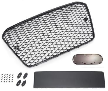 Sportgrill Frontgrill Kühlergrill  Passend für Audi A5 S5 12-16 Wabengrill mit Emblemhalter