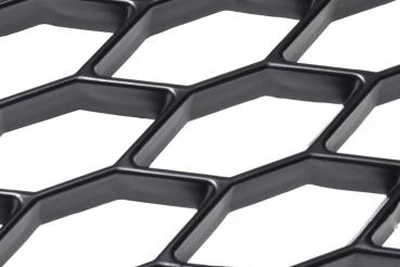 Sportgrill Frontgrill Kühlergrill Wabengrill Passend für Audi A4 B8 Grill ohne Emblem mit Lüftungsgitter Schwarz Matt