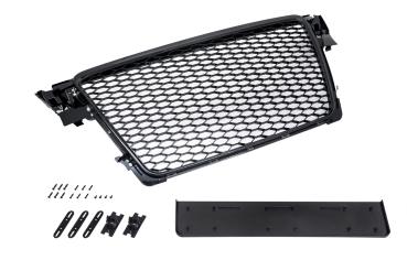 Frontgrill mit Emblem und Kennzeichenhalter u. Lüftungsgitter für Audi A4 B8 8K