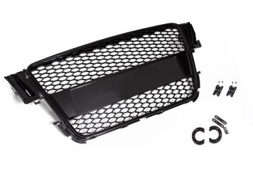 Frontgrill Sport schwarz mit Kennzeichenhalter für Audi A5 8T B8 2007-2011