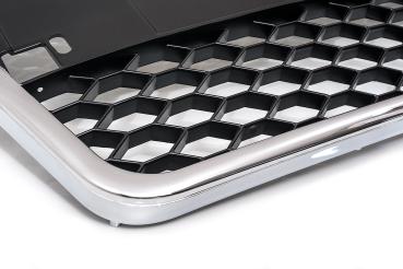 Frontgrill Sport schwarz mit Kennzeichenhalter passend für den Audi A6 4F