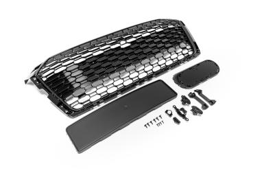 Frontgrill Sport schwarz mit Emblem und Kennzeichenhalter für Audi A5 F5