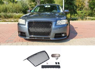 Kühlergrill Sport mit Emblem und Kennzeichenhalter für Audi A3 8P NUR S-Line