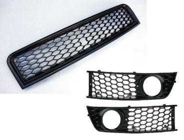Passend für Audi A4 B6/8E Lüftungsgitter und Waben Front Kühlergrill Grill 01-05