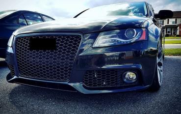 Passend für Audi A4 B8 8K Grill ohne Emblem Schwarz Glanz