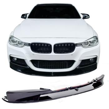 Frontspoiler Frontspoilerlippe Frontflap Spoiler Splitter schwarz glänzend+ABE+ für BMW F30, F31, 10/2011-2019 (nur für M-Paket)