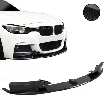 Frontspoiler Frontspoilerlippe Frontflap Spoiler Splitter Carbon Optik, 1-teilig +ABE+ für BMW 3er, F30, F31, 10/2011-2019 (nur für M-Paket)