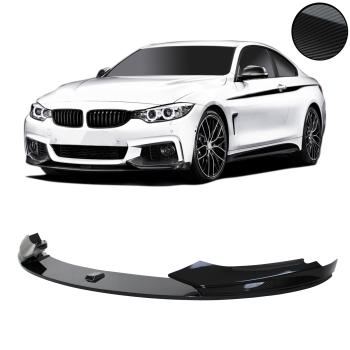 Frontspoiler Ansatz Lippe Stossstange Sport Performance+ABE+ Carbon Optik 2-teilig, für BMW 4er F32/ F33/ F36, 2013-2021