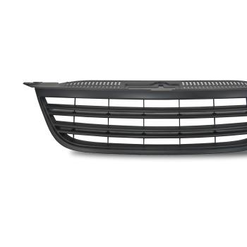 Preview: Kühlergrill ohne Emblem, schwarz mit Doppelrippen passend für VW Tiguan Baujahr 2007 - 2011