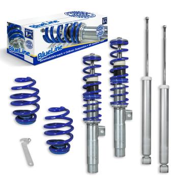 BlueLine Gewindefahrwerk Set VA/HA passend für 3er E46 4 und 6 Zylinder, sowie Touring-Modelle Baujahr 1998-2005
