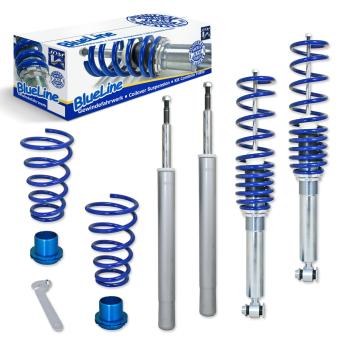 BlueLine Gewindefahrwerk passend für BMW E34 Limousine 525i, 530i, 540i, 524TD / TDS, 530D (D16 / M14), Baujahr 8.1990 - 1995