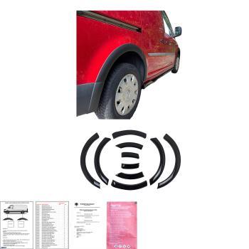 Radlaufleisten Radlaufschutz Radlaufabdeckung / Radlaufverbreiterung Set für VW Caddy IV/V 4/5 15-21 schwarz / matt mit ABE