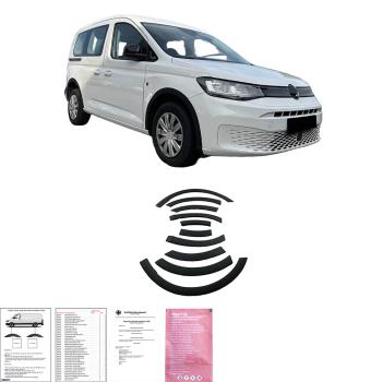 Radlaufleisten Radlaufschutz Radlaufabdeckung / Radlaufverbreiterung Set für VW Caddy VI (6) 21+ schwarz / matt mit ABE