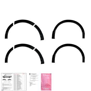Radlaufleisten Radlaufschutz Radlaufabdeckung / Radlaufverbreiterung Set für VW T6 15+-19 Transporter / Caravelle / Multivan Hochglanz schwarz mit ABE