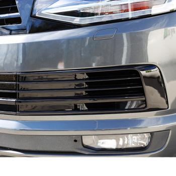 Gitter Grill Set Einsatz Stoßstange vorne Hochglanz Schwarz für VW T6 2015-2019