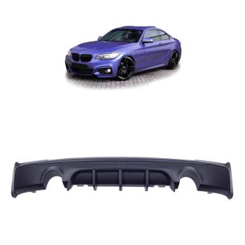 Heckansatz Heckspoiler Diffusor für BMW F22 Coupe F23 Cabrio für M-Paket 2 Rohr