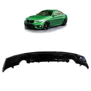 Heckansatz Heckspoiler Diffusor für BMW F22 Coupe F23 Cabrio für M-Paket 2 Rohr