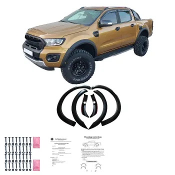 Kotflügelverbreiterungen kompatibel mit FORD Ranger T8 2019 bis 2022 mit ABE