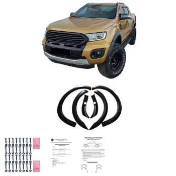 Kotflügelverbreiterungen kompatibel mit FORD Ranger T8 2019 bis 2022 mit ABE