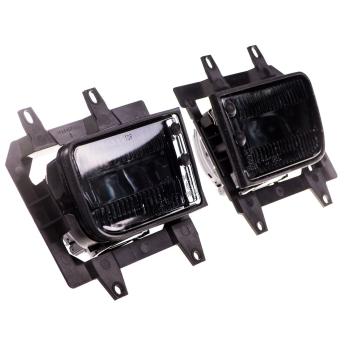 Nebelscheinwerfer SET Klarglas smoke + H3 Birnen für BMW E30 Facelift ab 1987