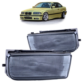 Nebelscheinwerfer SET Smoke Rauchglas schwarz geriffelt passt für alle BMW E36
