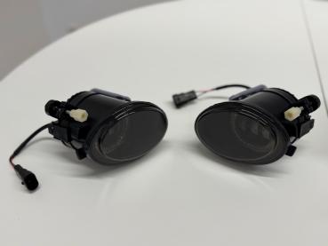 LED Nebelscheinwerfer Set für BMW 5er E39 95-04 , 3er E46 Coupe/Cabrio/Lim/Touring 98-07 schwarz/rauch (M-Paket)