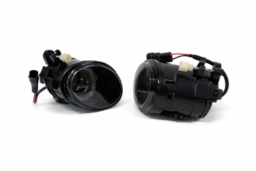 Preview: LED Nebelscheinwerfer Set für BMW 5er E39 95-04 , 3er E46 Coupe/Cabrio/Lim/Touring 98-07 schwarz/rauch (M-Paket)