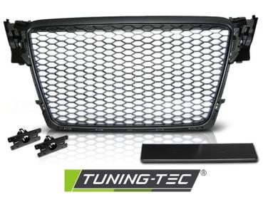 Preview: Sportgrill / Kühlergrill für Audi A4 B8 (8K) 08-11 matt schwarz in Wabendesign