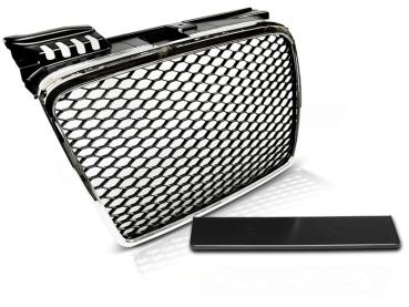 Sportgrill / Kühlergrill für Audi A4 B7 (8E) 04-08 chrom in Wabendesign