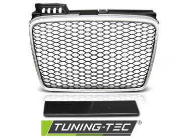 Preview: Sportgrill / Kühlergrill für Audi A4 B7 (8E) 04-08 matt silber in Wabendesign