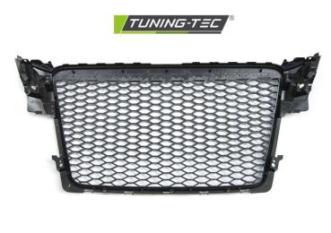 Sportgrill / Kühlergrill für Audi A4 B8 (8K) 08-11 Hochglanz schwarz in Wabendesign