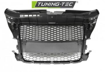 Sportgrill / Kühlergrill kompatibel mit Audi A3 8P Facelift 08-12 matt schwarz in Wabendesign