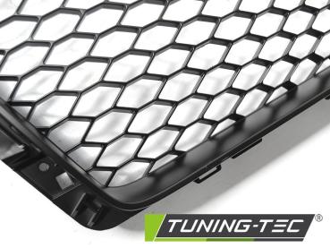 Preview: Sportgrill / Kühlergrill für Audi A4 B9 (8W) 15-19 matt schwarz in Wabendesign