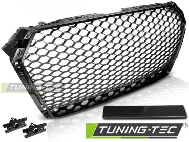 Preview: Sportgrill / Kühlergrill für Audi A4 B9 (8W) 15-19 matt schwarz in Wabendesign