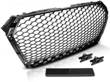 Sportgrill / Kühlergrill für Audi A4 B9 (8W) 15-19 matt schwarz in Wabendesign