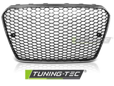 Preview: Sportgrill / Kühlergrill für Audi A5 Facelift (8T3) 11-16 chrom/schwarz in Wabendesign