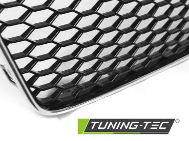 Preview: Sportgrill / Kühlergrill für Audi A5 Facelift (8T3) 11-16 chrom/schwarz in Wabendesign