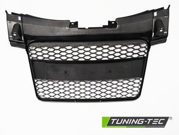 Sportgrill / Kühlergrill für Audi TT 8J Coupe/Roadster 06-14 Hochglanz schwarz in Wabendesign