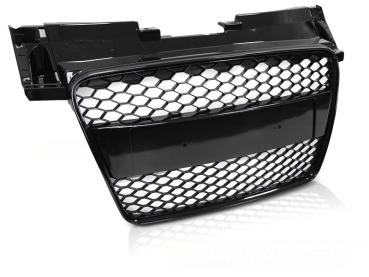 Sportgrill / Kühlergrill für Audi TT 8J Coupe/Roadster 06-14 Hochglanz schwarz in Wabendesign
