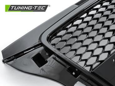 Preview: Sportgrill / Kühlergrill für Audi A3 8P Facelift 08-12 Hochglanz schwarz in Wabendesign