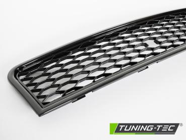 Preview: Kühlergrill für Audi A4 B6 (8E) 00-04 hochglanz schwarz in Wabendesign