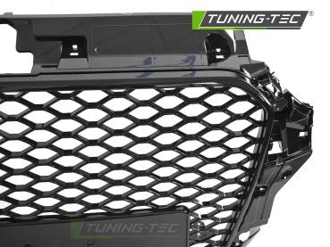 Preview: Sportgrill / Kühlergrill für Audi A3 8V 12-16 Hochglanz schwarz in Wabendesign
