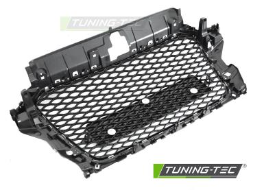 Preview: Sportgrill / Kühlergrill für Audi A3 8V 12-16 Hochglanz schwarz in Wabendesign