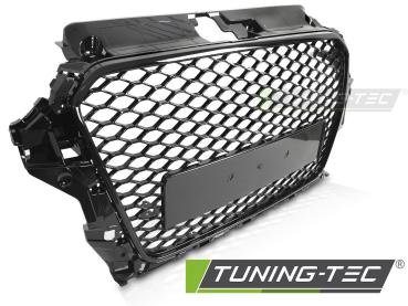 Sportgrill / Kühlergrill für Audi A3 8V 12-16 Hochglanz schwarz in Wabendesign
