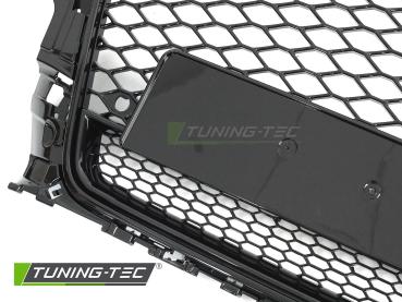 Preview: Sportgrill / Kühlergrill für Audi A3 8V 12-16 Hochglanz schwarz in Wabendesign
