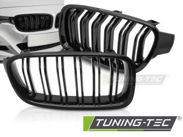 Sportgrill Doppelsteg Nieren für BMW 3er F30/F31 Limousine/Touring 11-18 Hochglanz schwarz